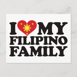 Carte Postale J'Aime Ma Famille Philippine
