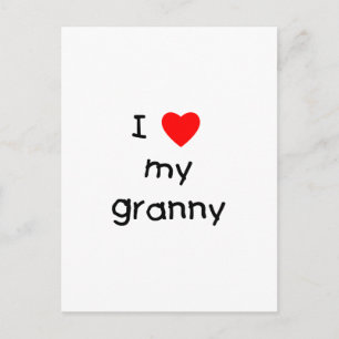Carte Postale J'aime ma grand-mère