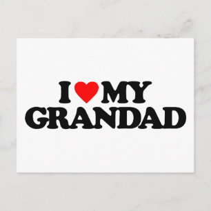 CARTE POSTALE J'AIME MA GRAND-PÈRE