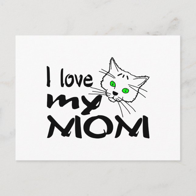 Carte Postale J'aime ma mère (Devant)