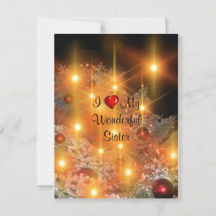 Carte Postale J'Aime Ma Merveilleuse Soeur