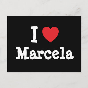 Carte Postale J'aime Marcela coeur T-shirt