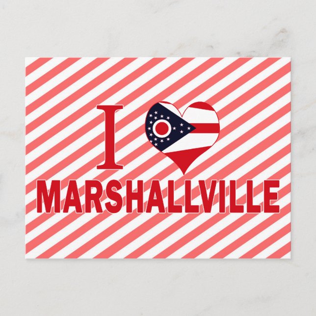 Carte Postale J'aime Marshallville, Ohio (Devant)