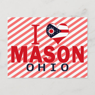 Carte Postale J'aime Mason, Ohio