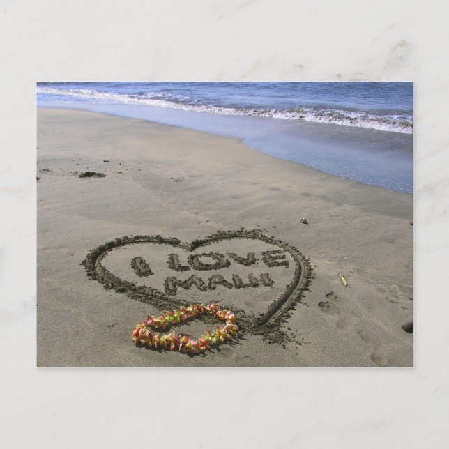 Carte Postale J'aime Maui (Devant)