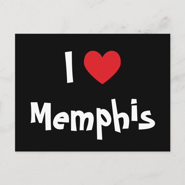 Carte Postale J'aime Memphis (Devant)