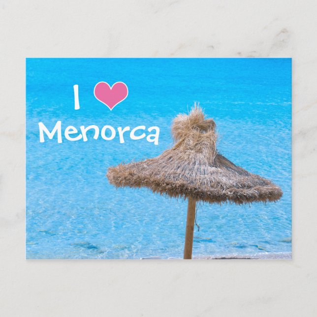 Carte Postale J'Aime Menorca (Devant)