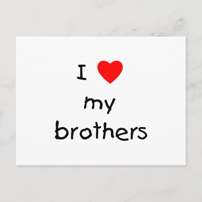 Carte Postale J'aime mes frères (Devant)