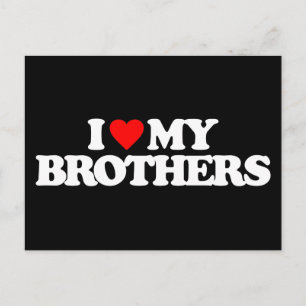 CARTE POSTALE J'AIME MES FRÈRES