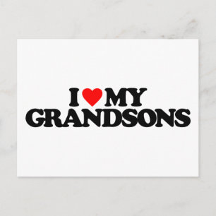 CARTE POSTALE J'AIME MES GRANDS-JEUNES