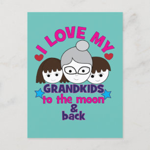 Carte Postale J'Aime Mes Petits-Enfants