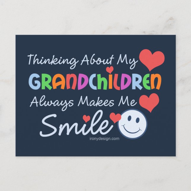 Carte Postale J'Aime Mes Petits-Enfants (Devant)
