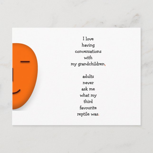 Carte Postale J'aime mes petits-enfants Papy Mamie Citation Drôl (Devant)