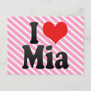 Carte Postale J'aime Mia