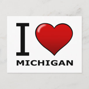 CARTE POSTALE J'AIME MICHIGAN