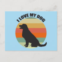 J'Aime Mon Chien Mignonne Golden Retriever Sunset