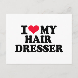 Carte Postale J'aime mon coiffeur