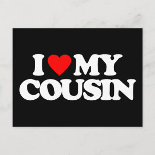 CARTE POSTALE J'AIME MON COUSIN