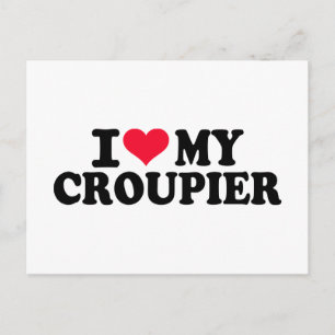 Carte Postale J'aime mon Croupier