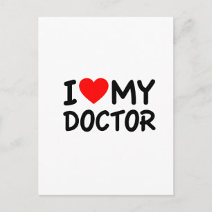 Carte Postale J'aime mon docteur