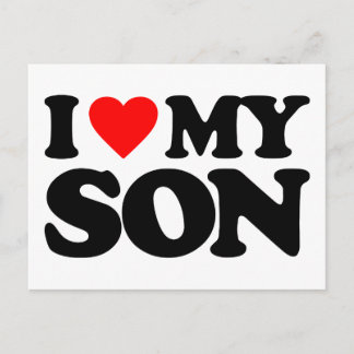 CARTE POSTALE J'AIME MON FILS