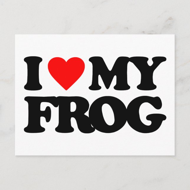 CARTE POSTALE J'AIME MON FROG (Devant)