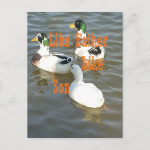 Carte Postale J'aime mon garçon comme un père comme un fils