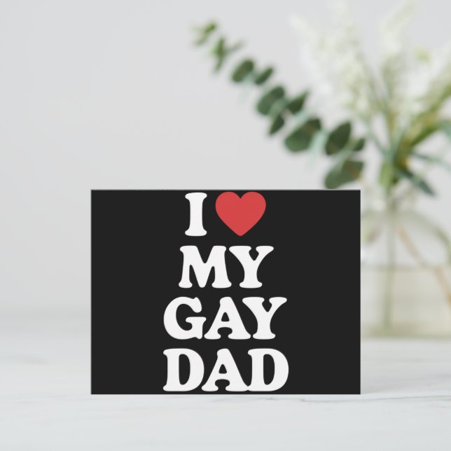 Carte Postale J'Aime Mon Gay Papa J'Aime Mon Gay Papa (Debout devant)
