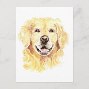 Carte Postale J'aime mon Golden Retriever, chien, animal de comp