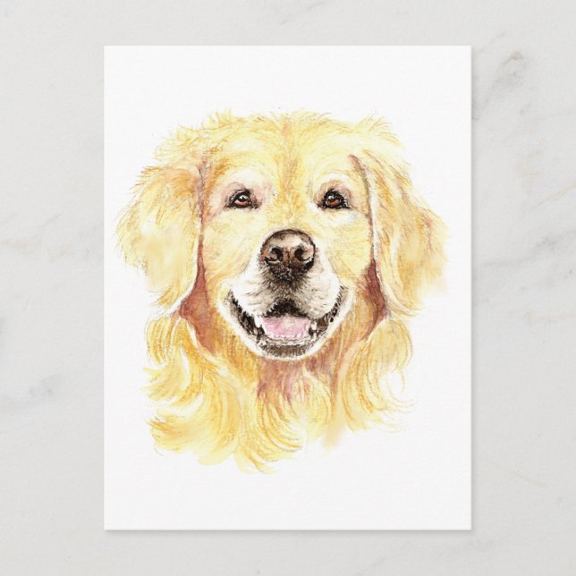 Carte Postale J'aime mon Golden Retriever, chien, animal de comp (Devant)