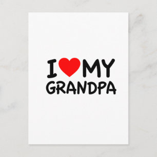Carte Postale J'aime mon grand-père
