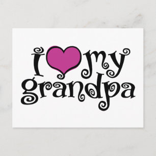 Carte Postale J'Aime Mon Grand-Père
