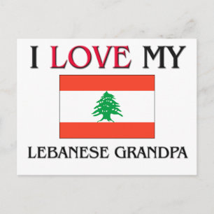Carte Postale J'Aime Mon Grand-Père Libanais