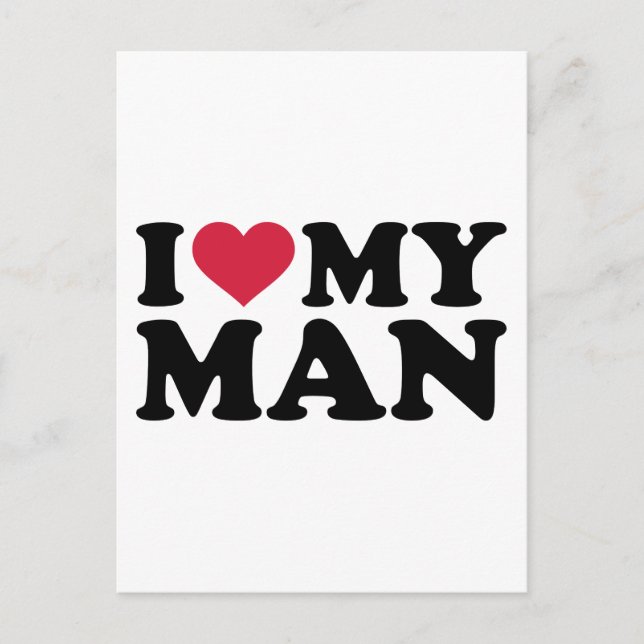 Carte Postale J'aime mon homme (Devant)