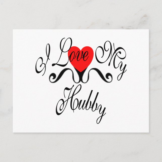 Carte Postale J'aime mon mari (Devant)