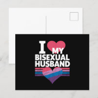 J'aime mon mari bisexuel Fierté Bi Drapeau Bisexue