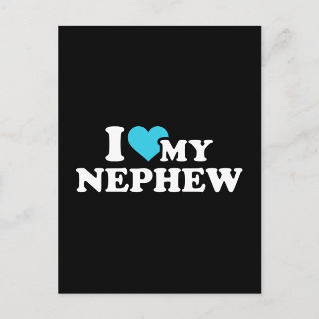 Carte Postale J'aime mon neveu (Devant)