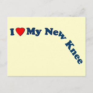 Carte Postale J'Aime Mon Nouveau Genou