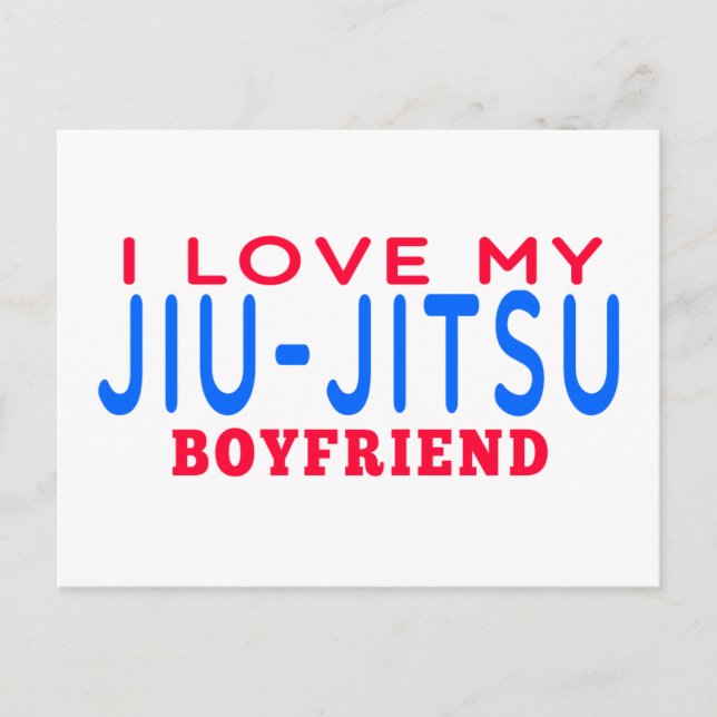 Carte Postale J'Aime Mon Petit Ami Jiu-Jitsu (Devant)