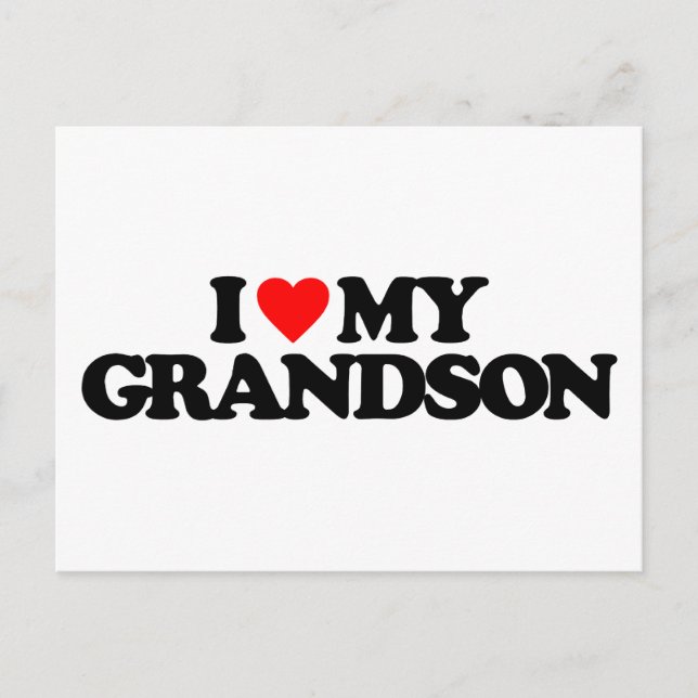 CARTE POSTALE J'AIME MON PETIT-PARENT (Devant)