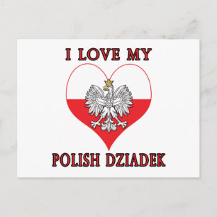 Carte Postale J'Aime Mon Polonais Dziadek