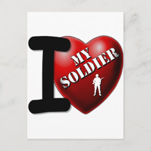 Carte Postale J'aime mon soldat