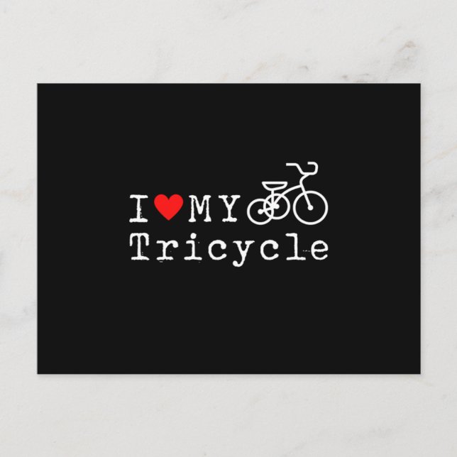 Carte Postale J'Aime Mon Tricycle Triker Trike Trois Roues Cadea (Devant)