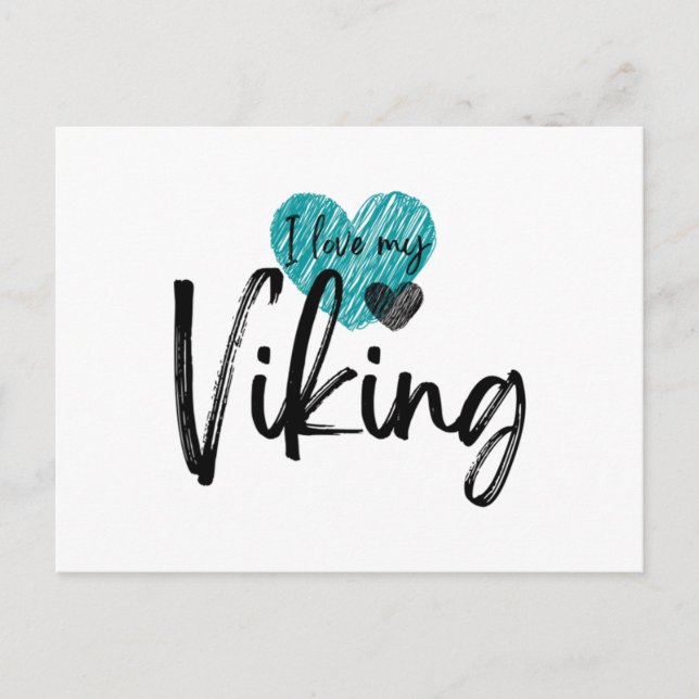 Carte Postale J'aime mon Viking  (Devant)