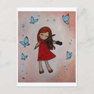 Carte Postale J'aime mon violon
