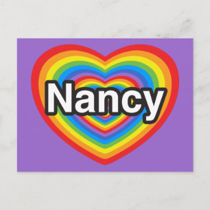 Carte Postale J'aime Nancy. Je t'aime Nancy. Cœur