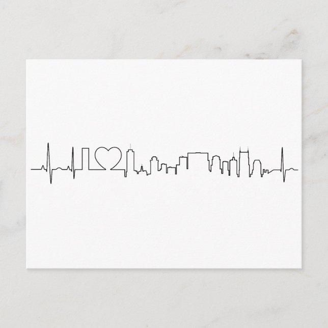 Carte Postale J'aime Nashville dans un style extraordinaire (Devant)