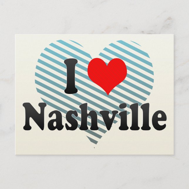 Carte Postale J'aime Nashville, Etats-Unis (Devant)