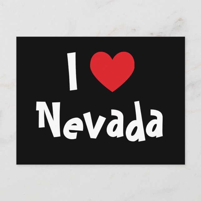 Carte Postale J'aime Nevada (Devant)