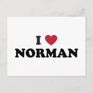 Carte Postale J'aime Norman Oklahoma